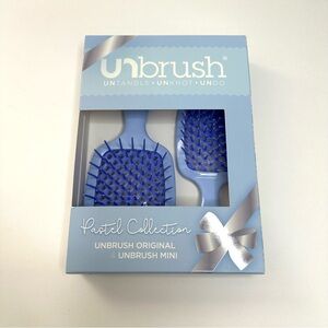 NEW Unbrush Original and Mini Set in Periwinkle light blue